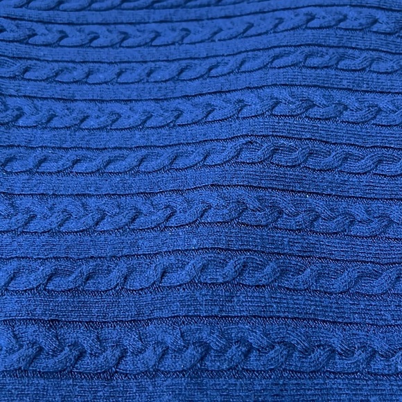 Market & Spruce Pullover Sweater XL Navy Boatneck 3/4 Sleeves Horizontal Knit - Picture 5 of 7